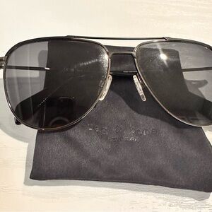 rag & bone Black Aviator Sunglasses